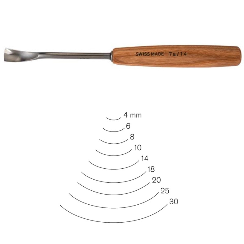 Spoon Gouge - Types:Full Size - Sweep:Number 7 - Size:20 mm